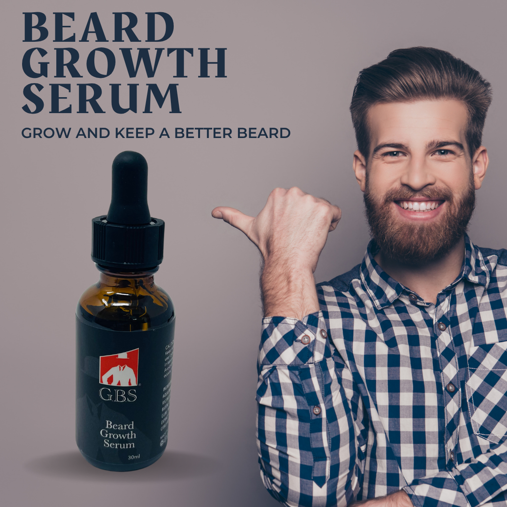 Men's Beard Natural Hair Growth Serum with Biotin 1 oz